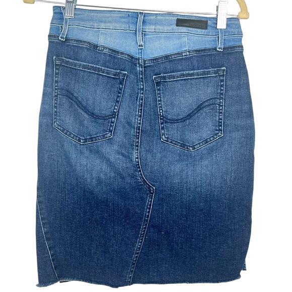 SANCTUARY Multi Wash Denim Skirt 6/28   Western Preppy Cowgirl Y2K - Picture 3 of 5